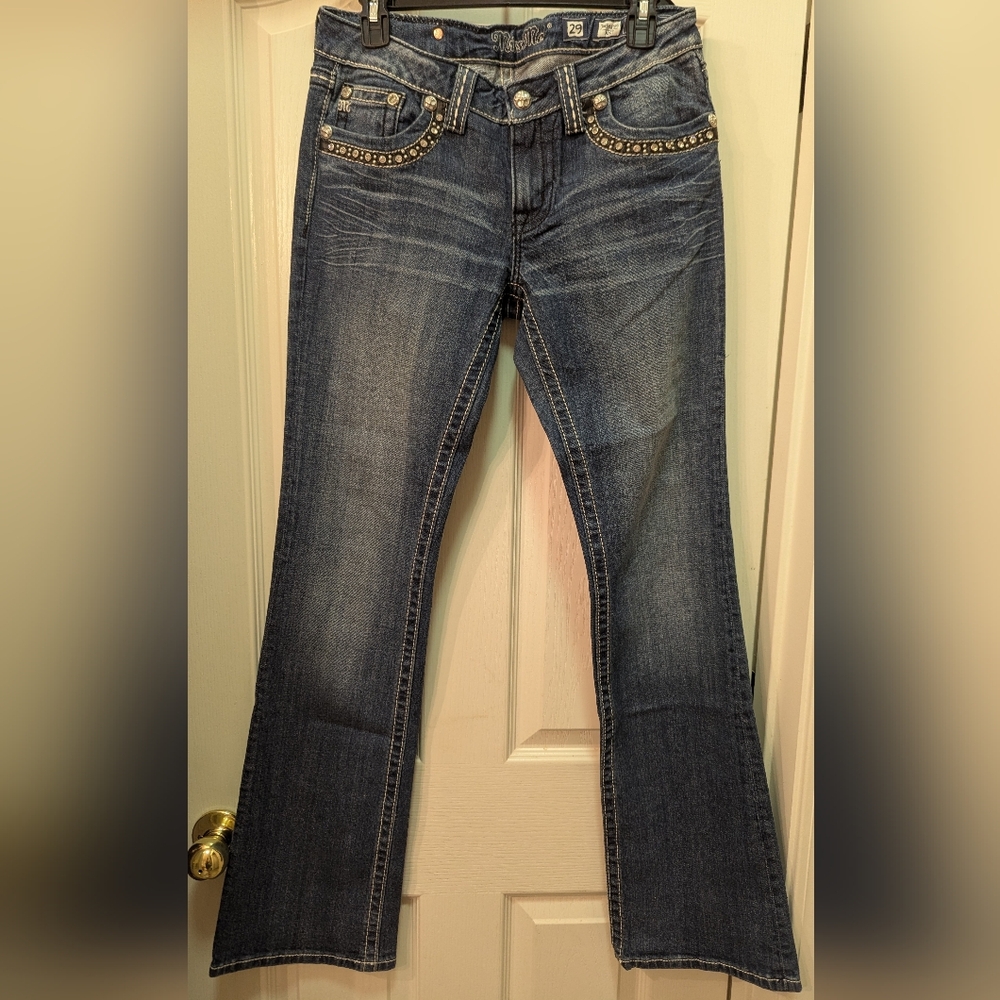 Women's Miss Me Bootcut Jeans with Embellished Pockets